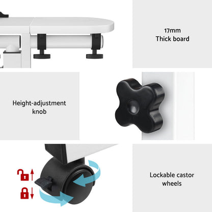 Laptop Table Desk Adjustable Stand - White