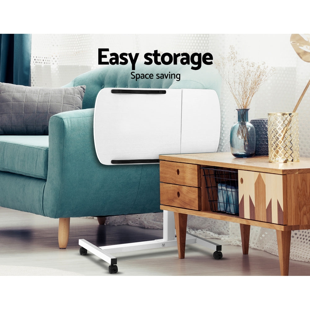 Laptop Table Desk Adjustable Stand - White