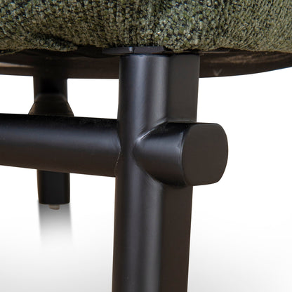 CLC10077-KJ Fabric Armchair - Coral Dark Green