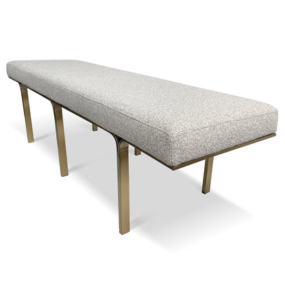 CLC10098-KS 1.5m Brushed Gold Ottoman - Clay Grey