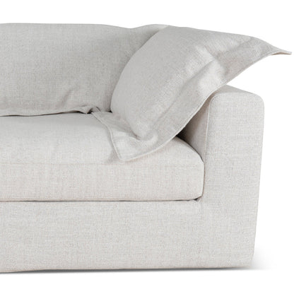 3 Seater Chaise Sofa - Silver Grey