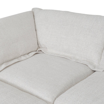 3 Seater Chaise Sofa - Silver Grey