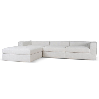 3 Seater Chaise Sofa - Silver Grey
