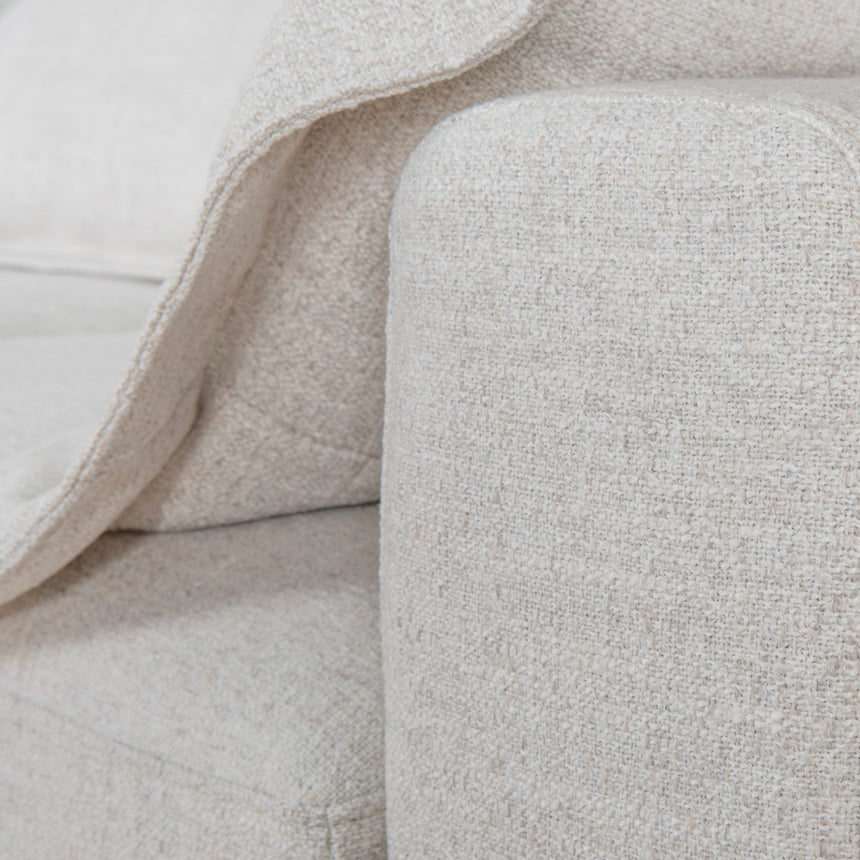 3 Seater Chaise Sofa - Silver Grey
