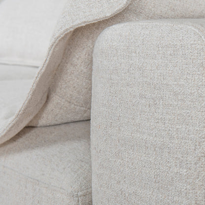 3 Seater Chaise Sofa - Silver Grey