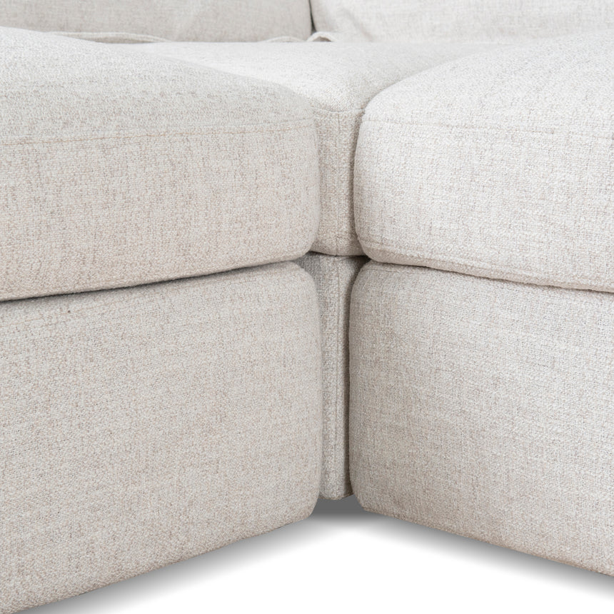 3 Seater Chaise Sofa - Silver Grey