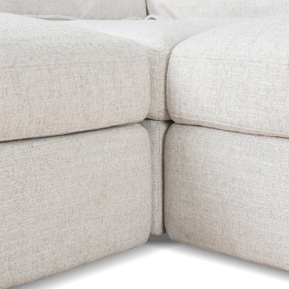 3 Seater Chaise Sofa - Silver Grey