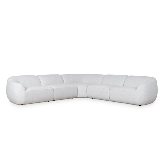 Corner Fabric Sofa - Silver Grey