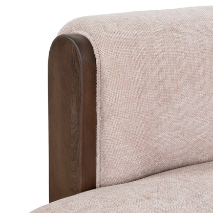 Walnut Armchair - Blush Linen
