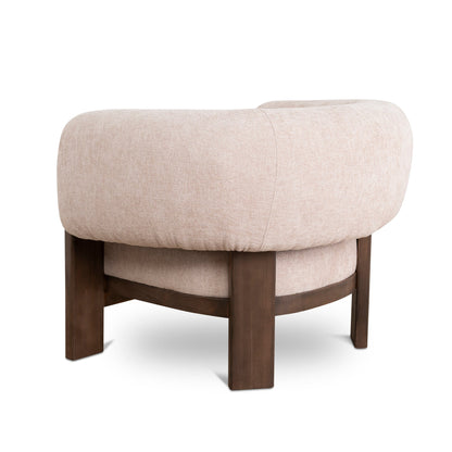 CLC10121-NI Walnut Armchair - Blush Linen
