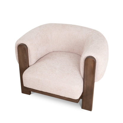 CLC10121-NI Walnut Armchair - Blush Linen