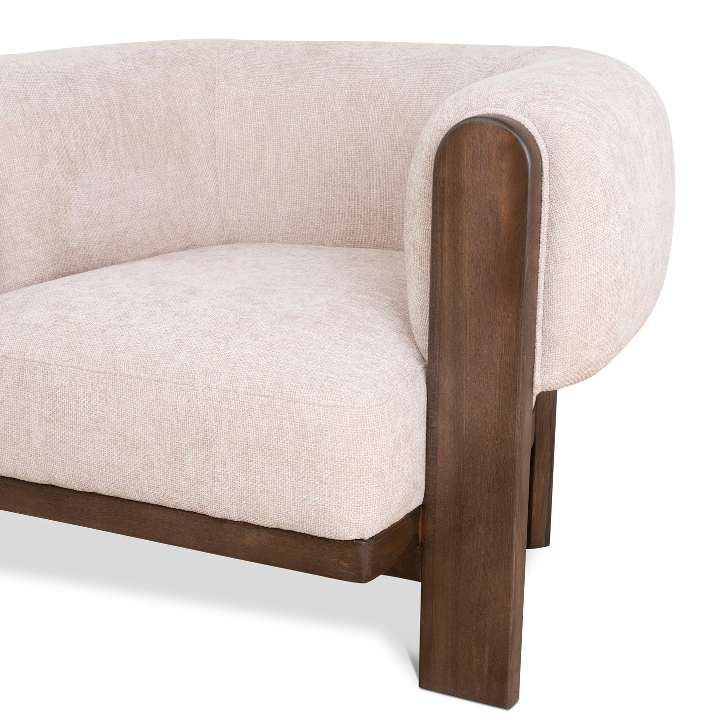 CLC10121-NI Walnut Armchair - Blush Linen