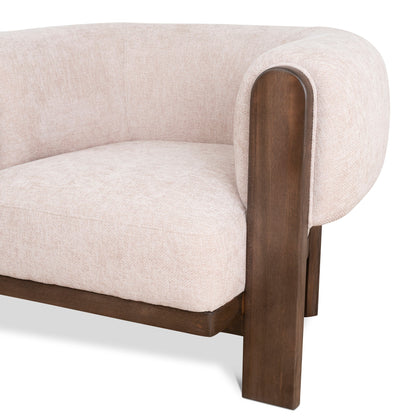 CLC10121-NI Walnut Armchair - Blush Linen