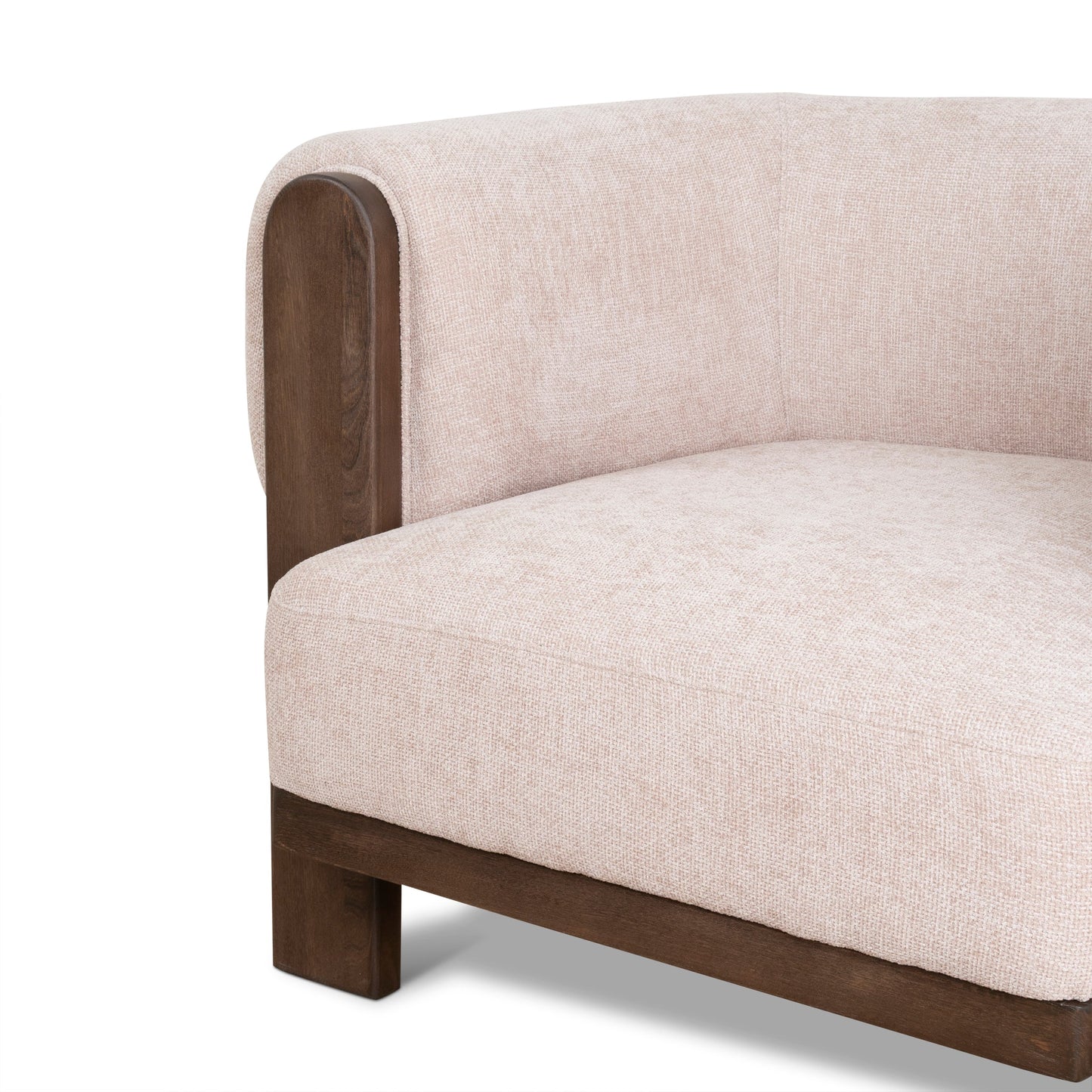 CLC10121-NI Walnut Armchair - Blush Linen