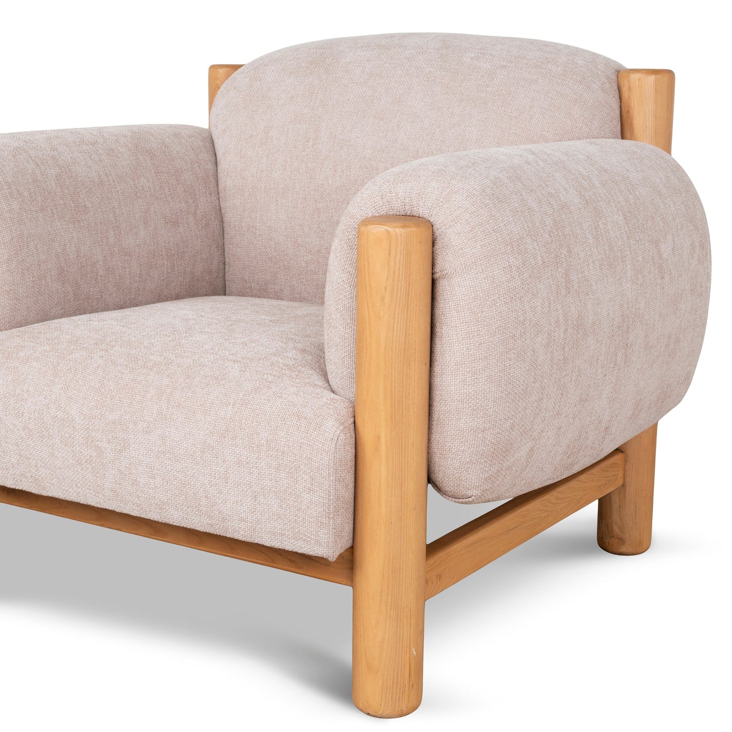 CLC10122-NI Natural Armchair - Blush Linen