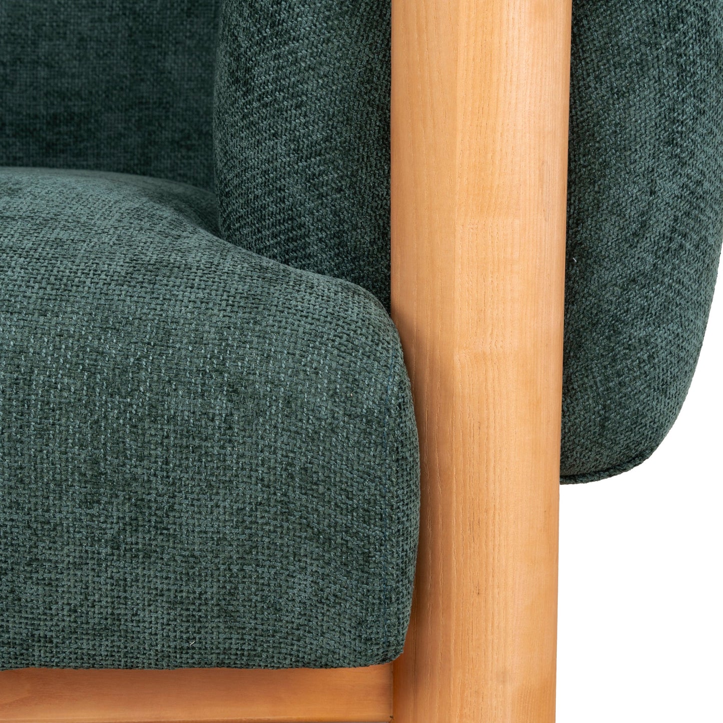 CLC10123-NI Natural Armchair - Bush Green