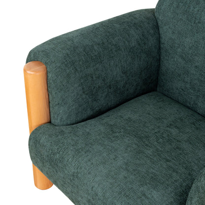 CLC10123-NI Natural Armchair - Bush Green