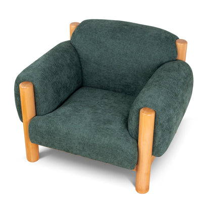 CLC10123-NI Natural Armchair - Bush Green