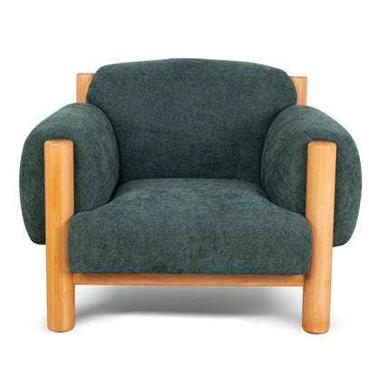 CLC10123-NI Natural Armchair - Bush Green