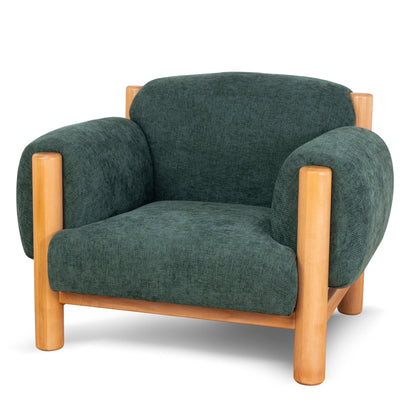 CLC10123-NI Natural Armchair - Bush Green