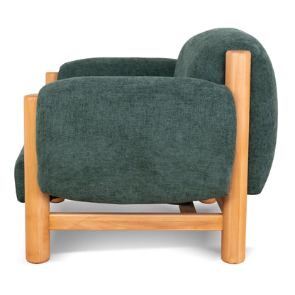 CLC10123-NI Natural Armchair - Bush Green