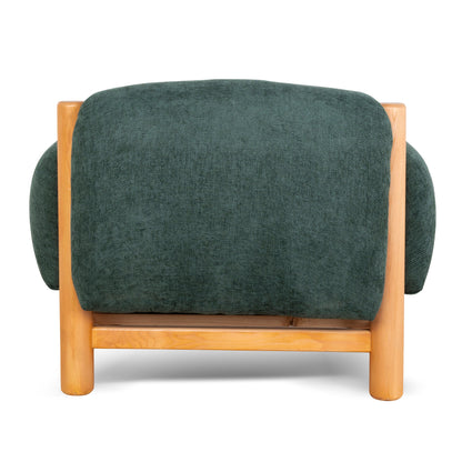 CLC10123-NI Natural Armchair - Bush Green