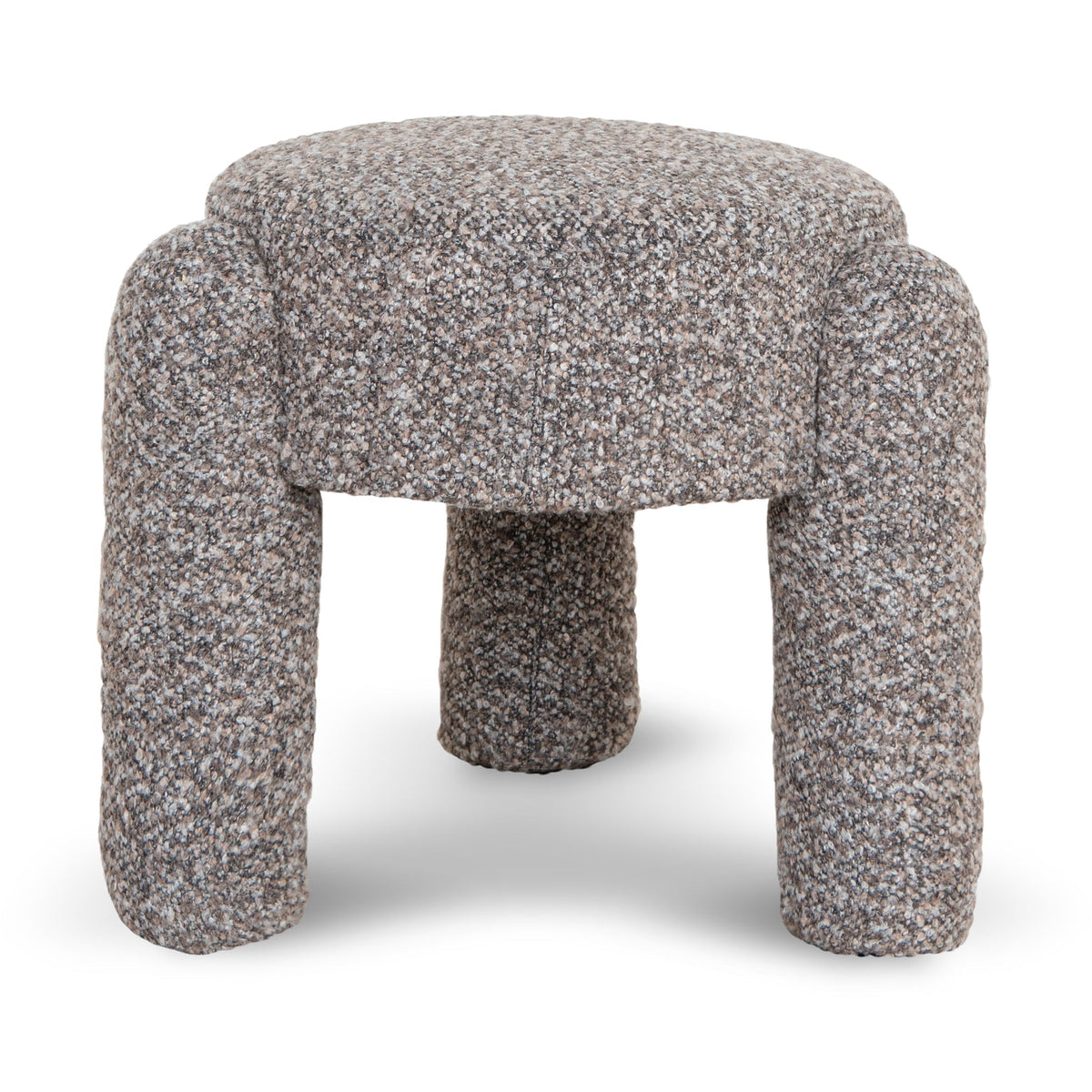 Tasker Round Ottoman – Choco Brown – view 2