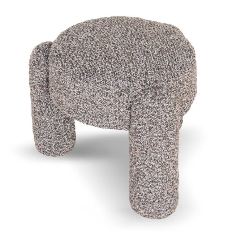 Tasker Round Ottoman – Choco Brown – view 3