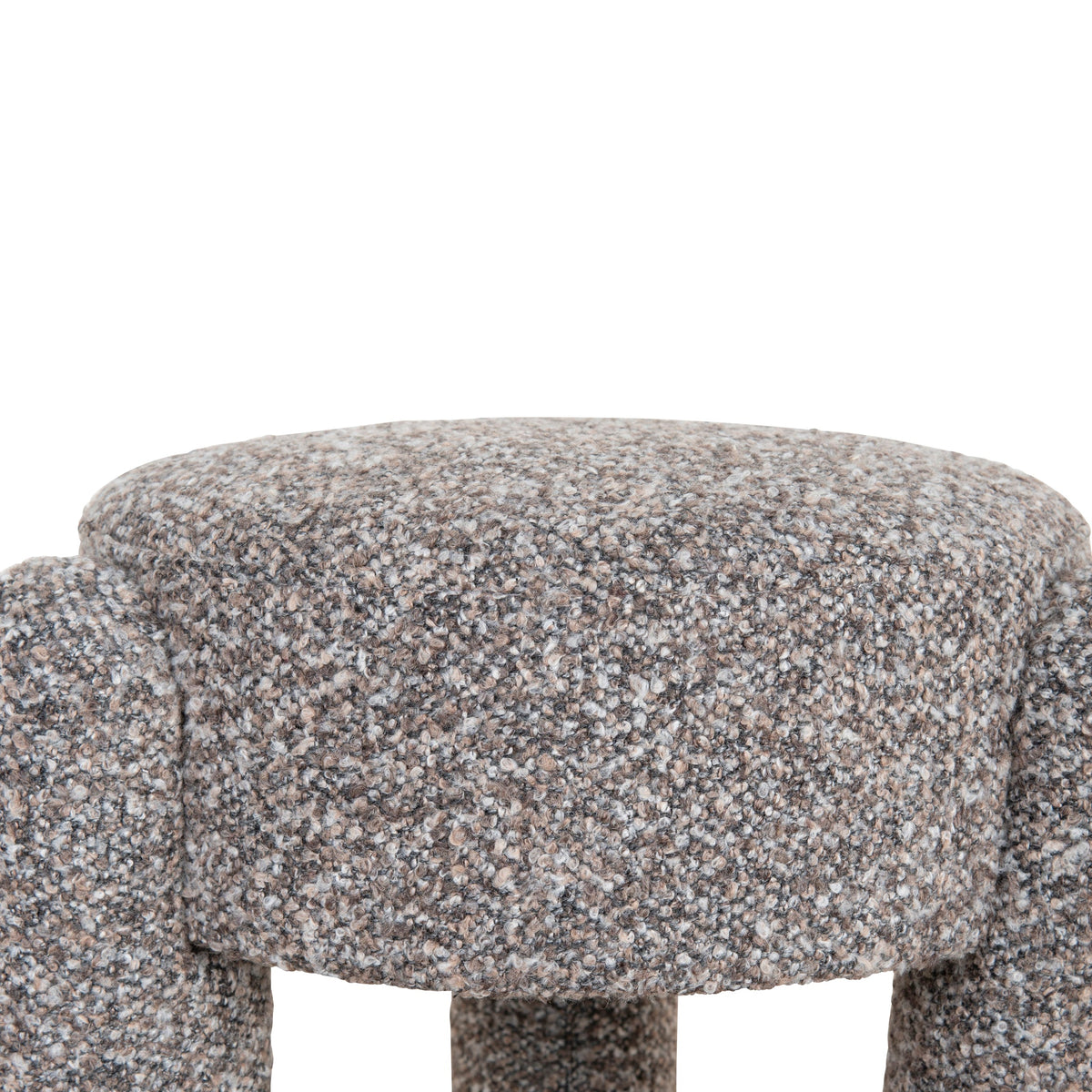 Tasker Round Ottoman – Choco Brown – view 5