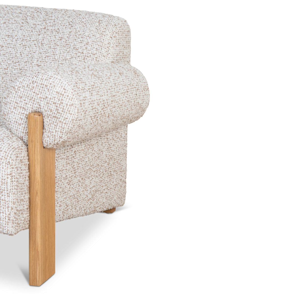 Teria Fabric Armchair – Sand Beige – view 13