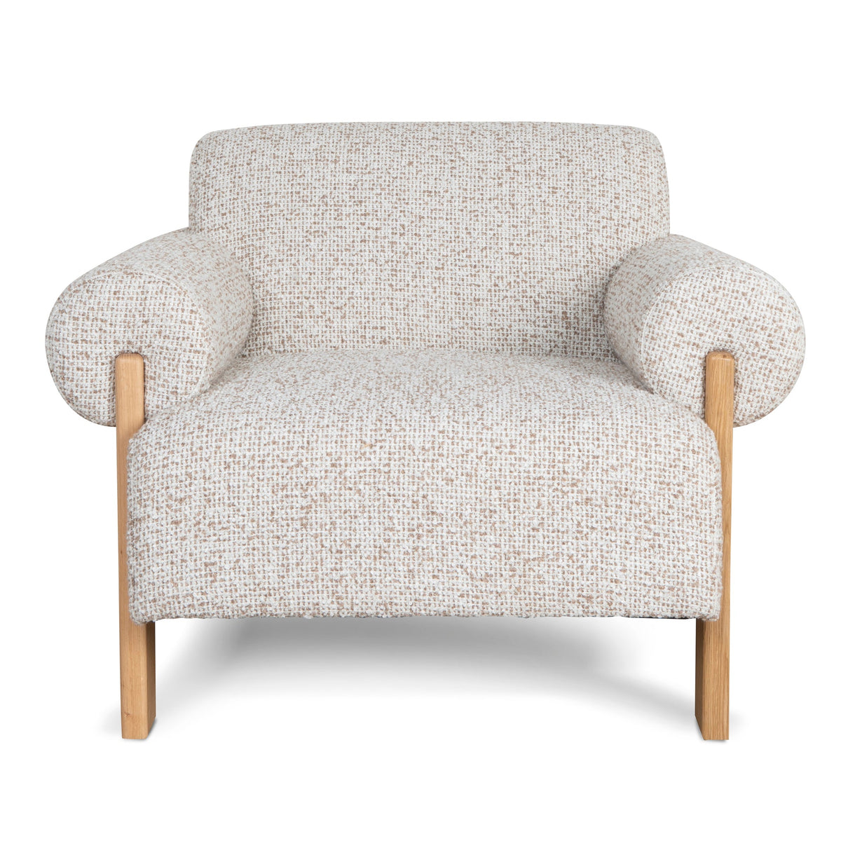 Teria Fabric Armchair – Sand Beige – view 2