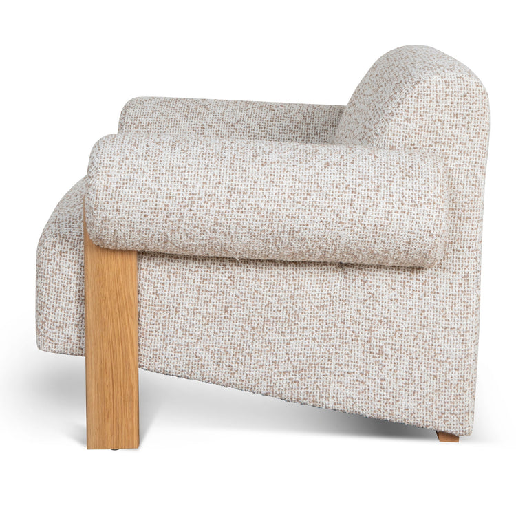 Teria Fabric Armchair – Sand Beige – view 3