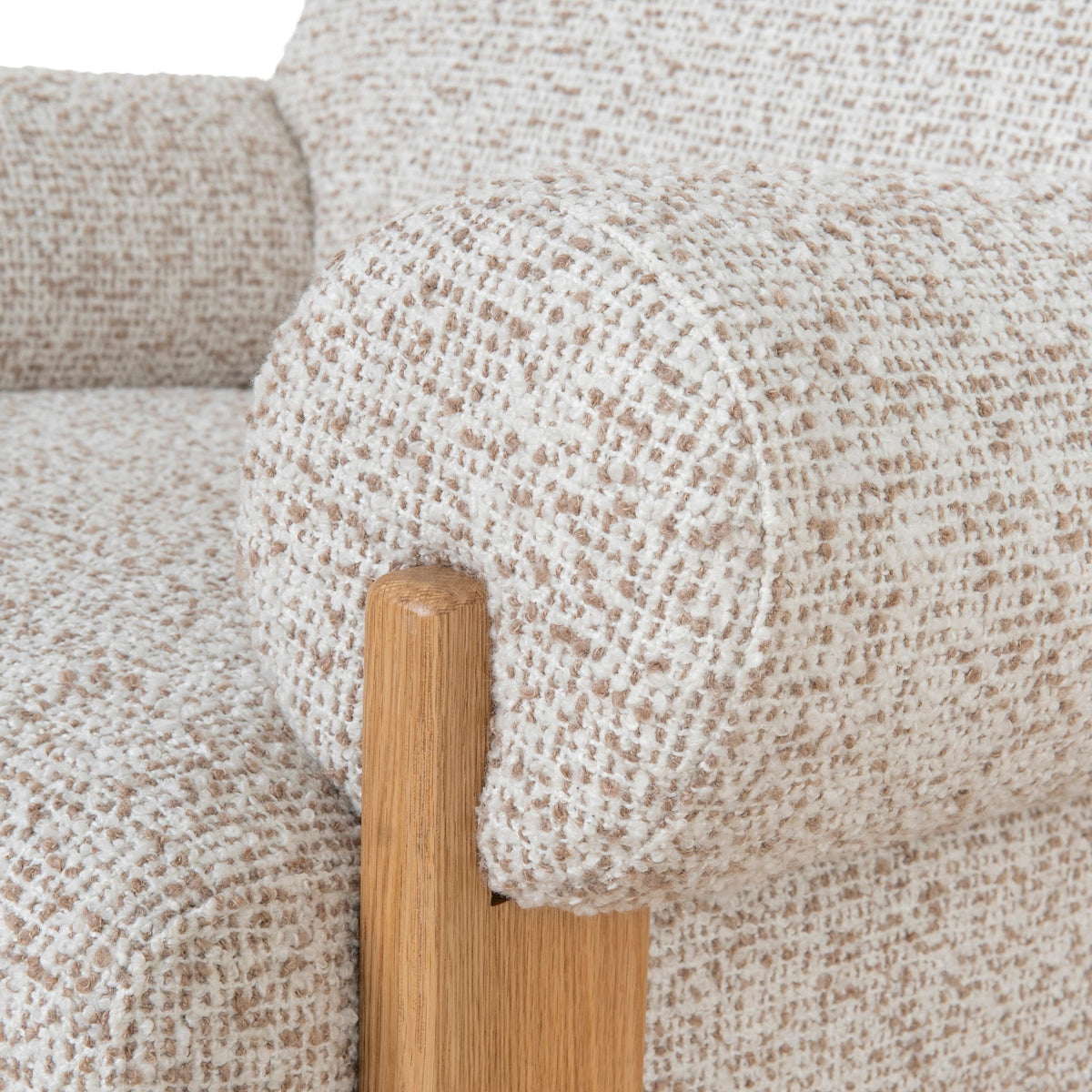 Teria Fabric Armchair – Sand Beige – view 8
