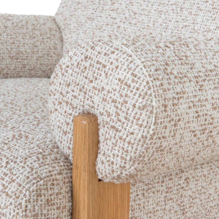 Teria Fabric Armchair – Sand Beige – view 8