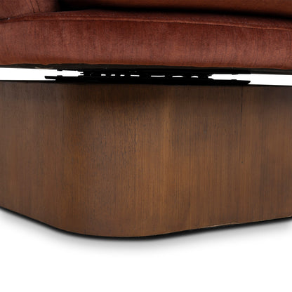 CLC10158-CA Fabric Swivel Armchair - Soft Rust