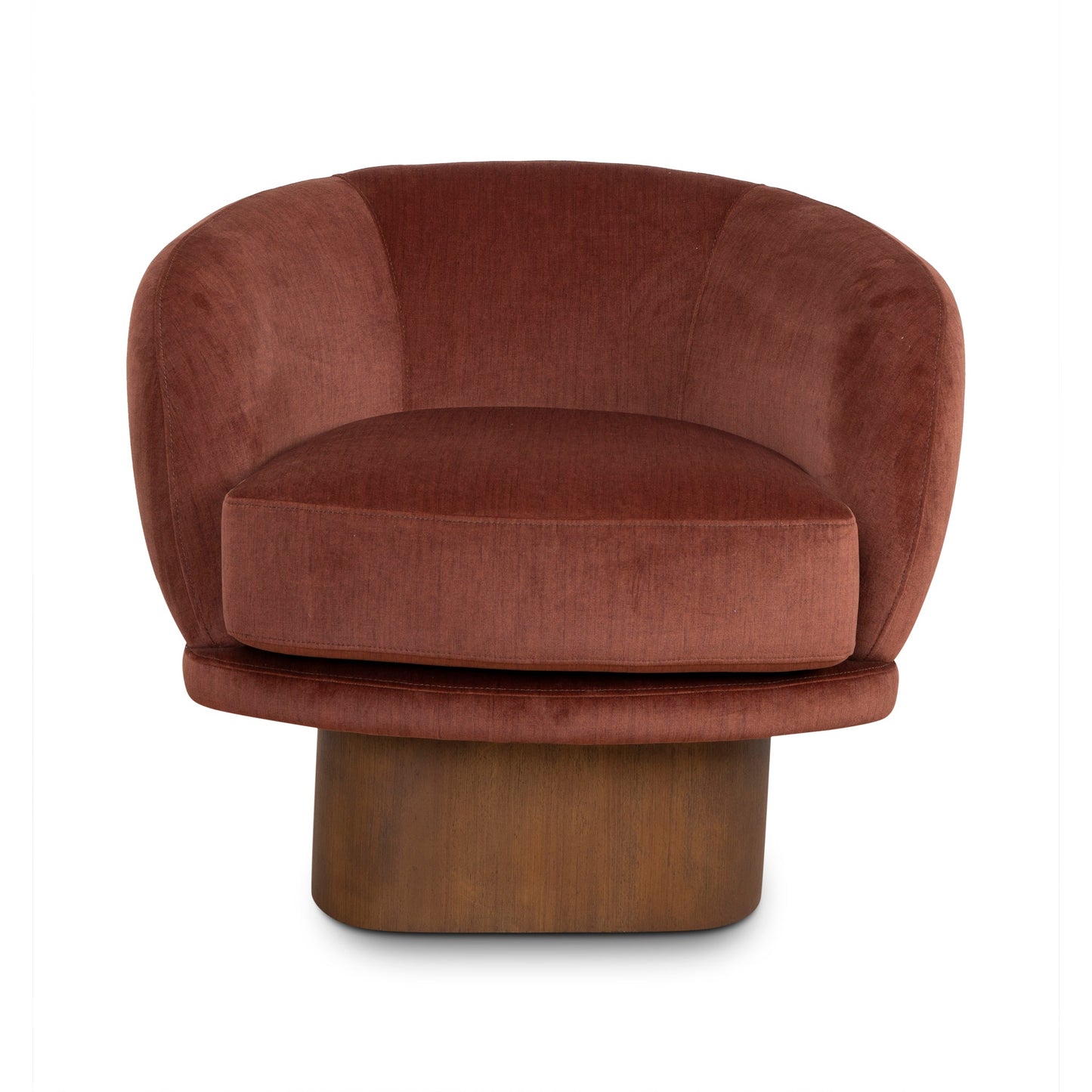 CLC10467-CA Fabric Swivel Armchair - Red Bronze