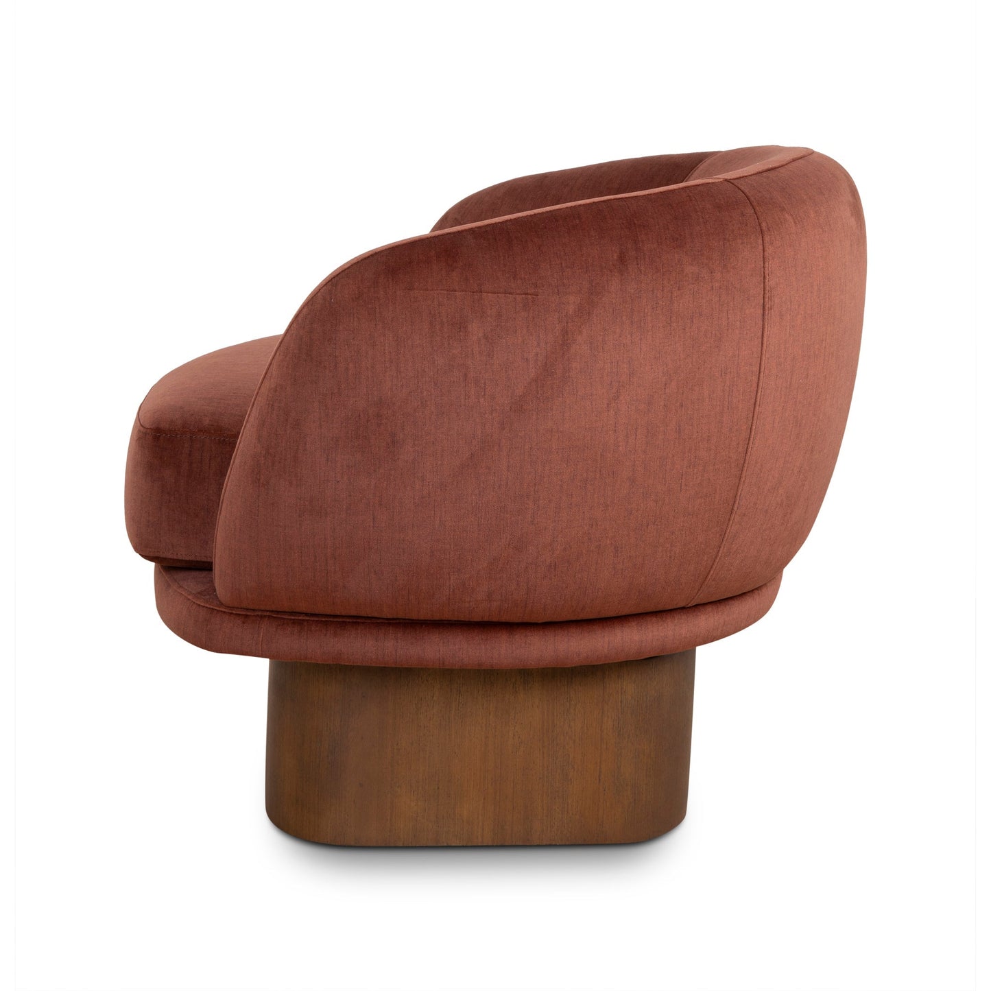 CLC10158-CA Fabric Swivel Armchair - Soft Rust