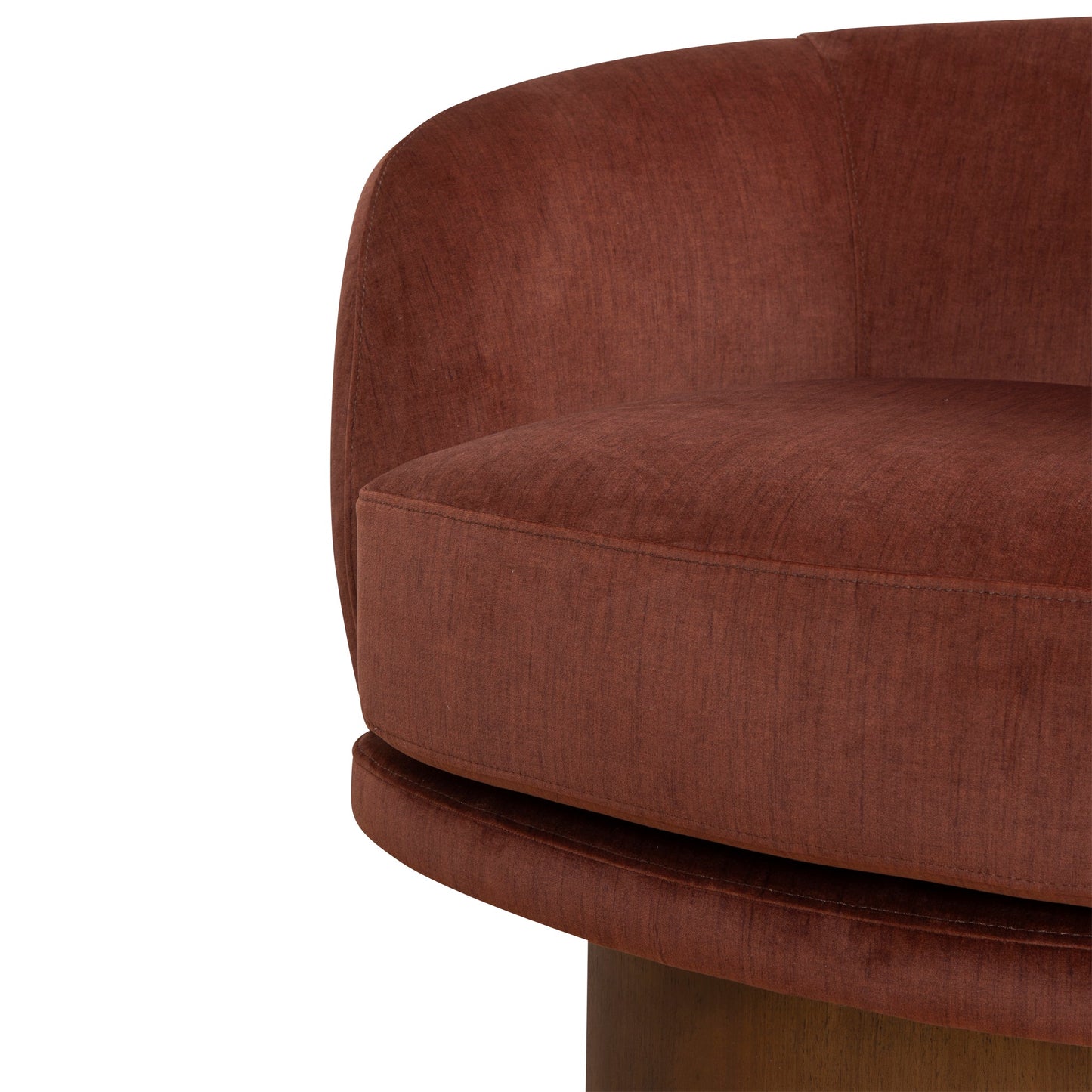 CLC10158-CA Fabric Swivel Armchair - Soft Rust