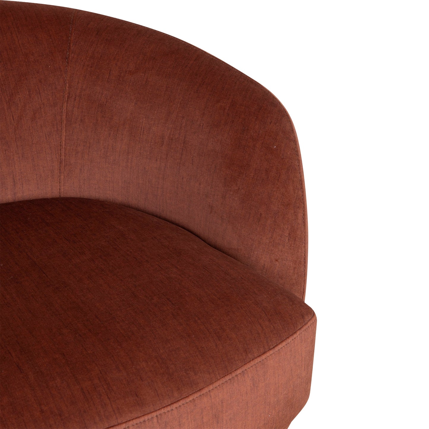 CLC10158-CA Fabric Swivel Armchair - Soft Rust
