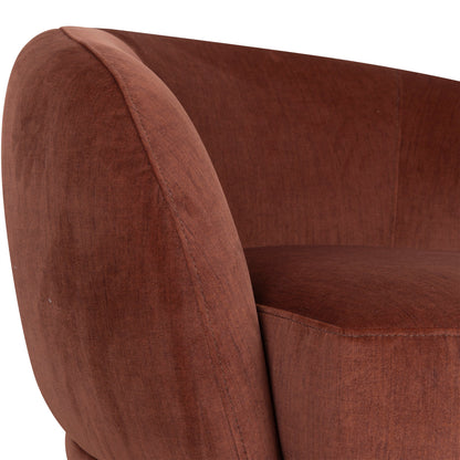 CLC10158-CA Fabric Swivel Armchair - Soft Rust