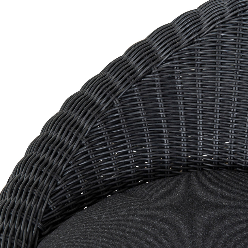 Outdoor Lounge Chair - Full Black