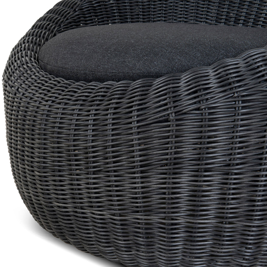 Outdoor Lounge Chair - Full Black