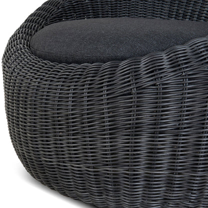 Outdoor Lounge Chair - Full Black