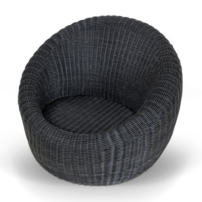 Outdoor Lounge Chair - Full Black