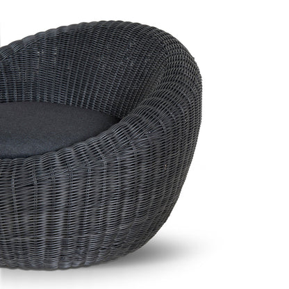 Outdoor Lounge Chair - Full Black