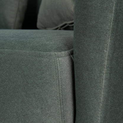 3 Seater Fabric Sofa - Burnt Green