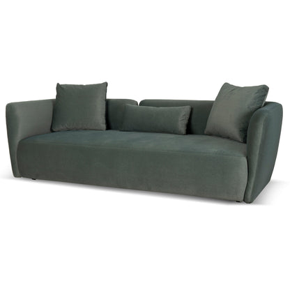 CLC10198-YY 3 Seater Fabric Sofa - Burnt Green
