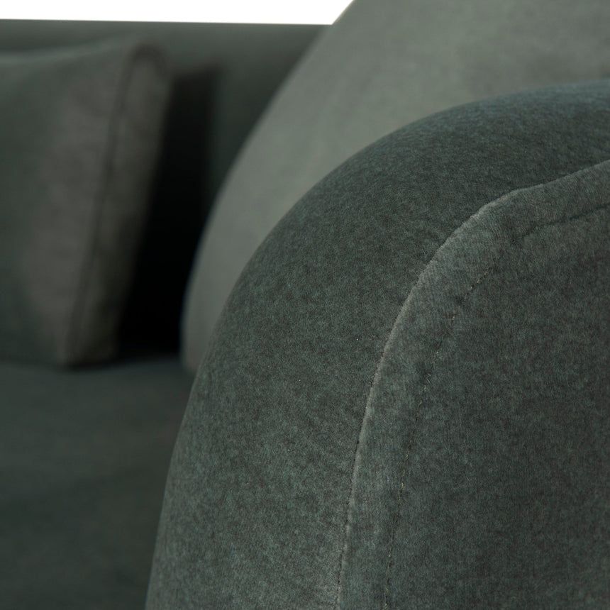 3 Seater Fabric Sofa - Burnt Green