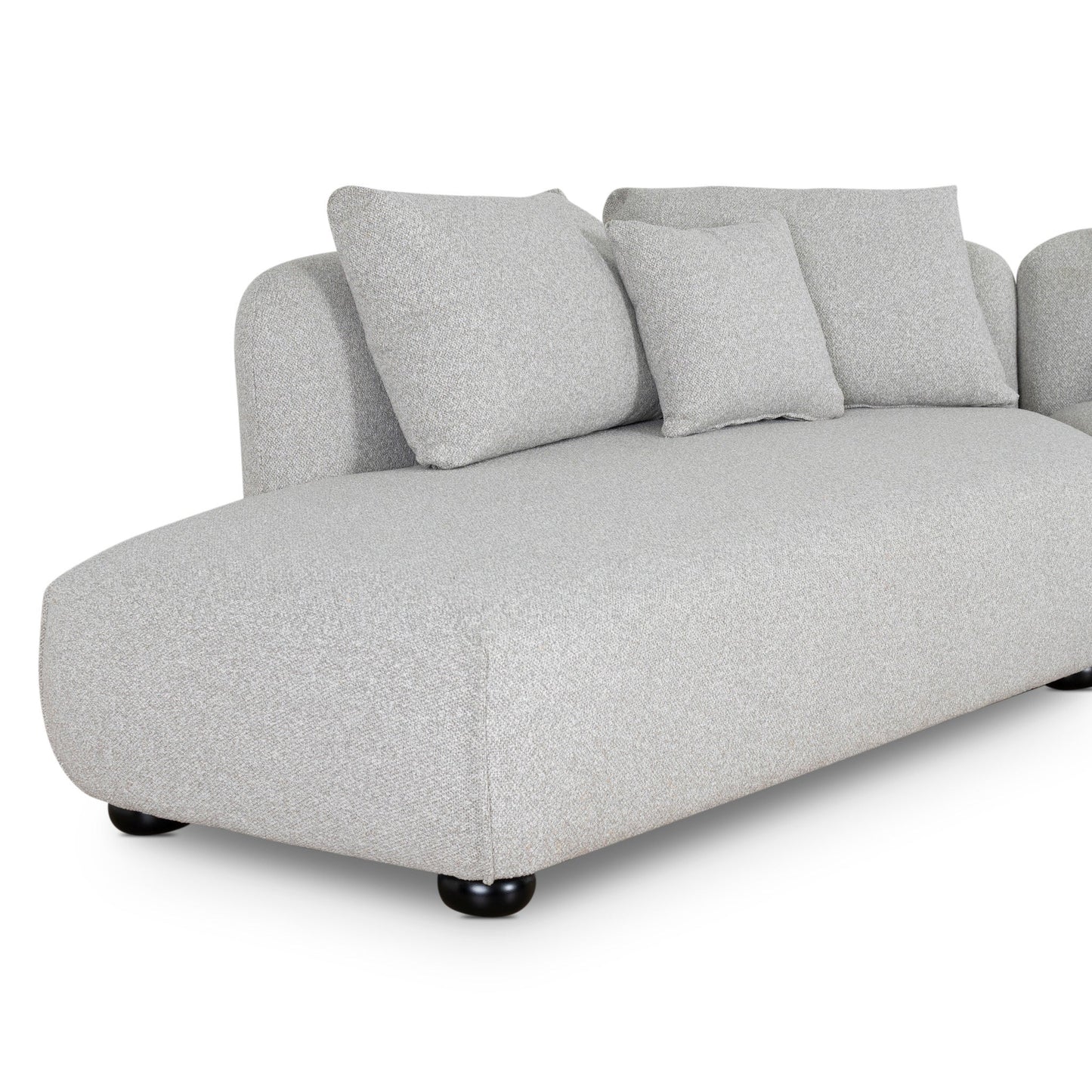 CLC10204-CA 3 Seater Left Chaise Sofa - Clay Grey