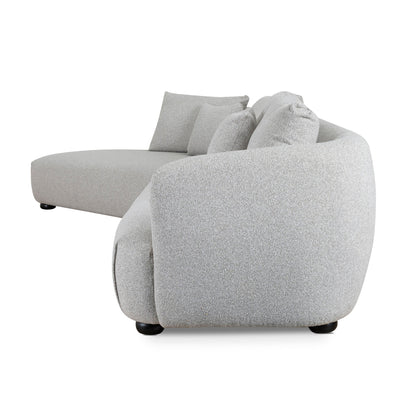 CLC10204-CA 3 Seater Left Chaise Sofa - Clay Grey